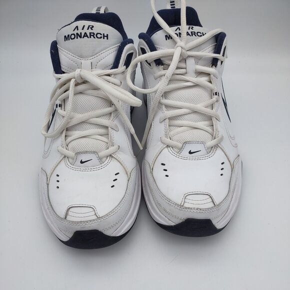 Nike Air Monarch IV White Metallic Silver 415445-102 Men's Size 10 - Picture 13 of 16